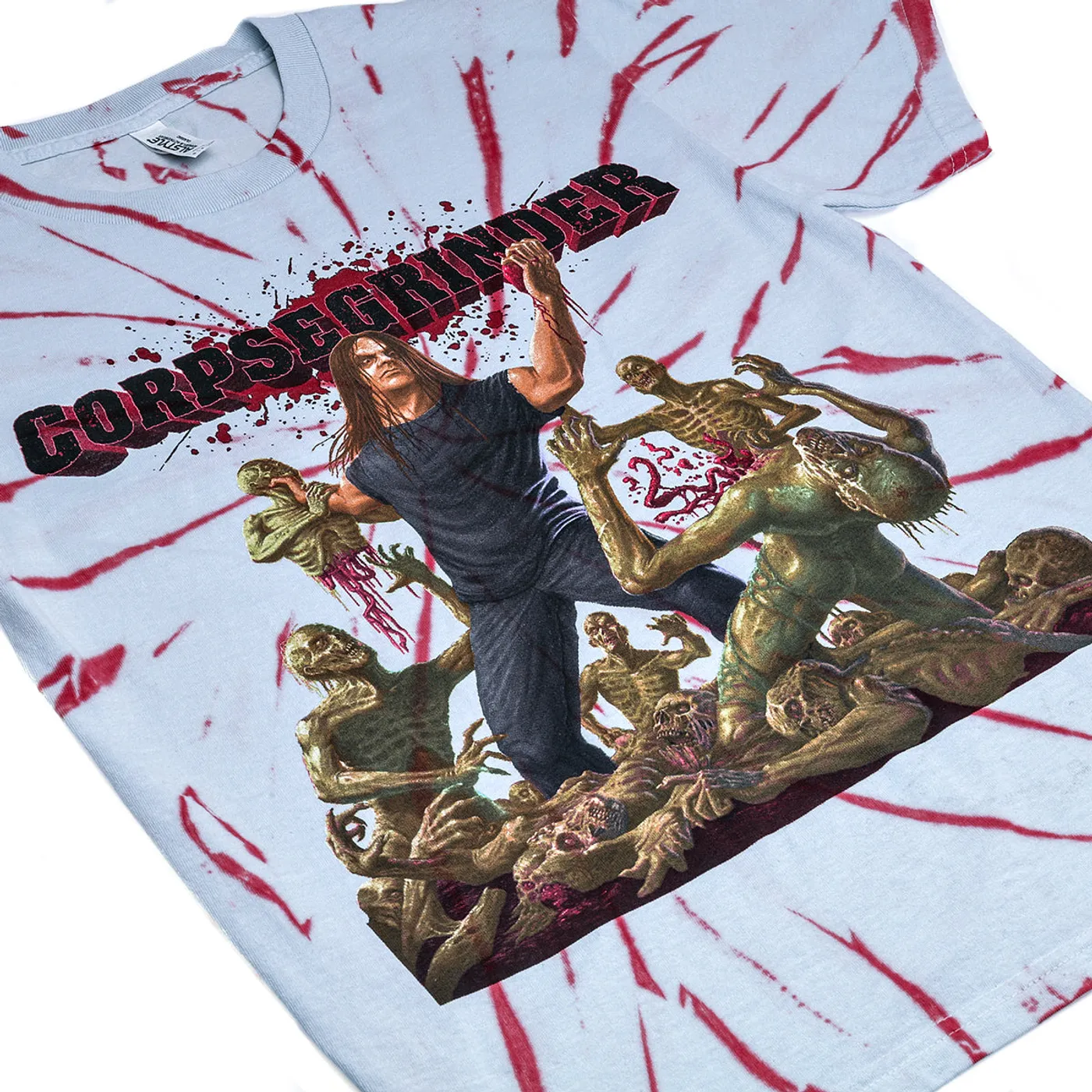 Corpsegrinder Album Art Dyed T-Shirt (Red Swirl)
