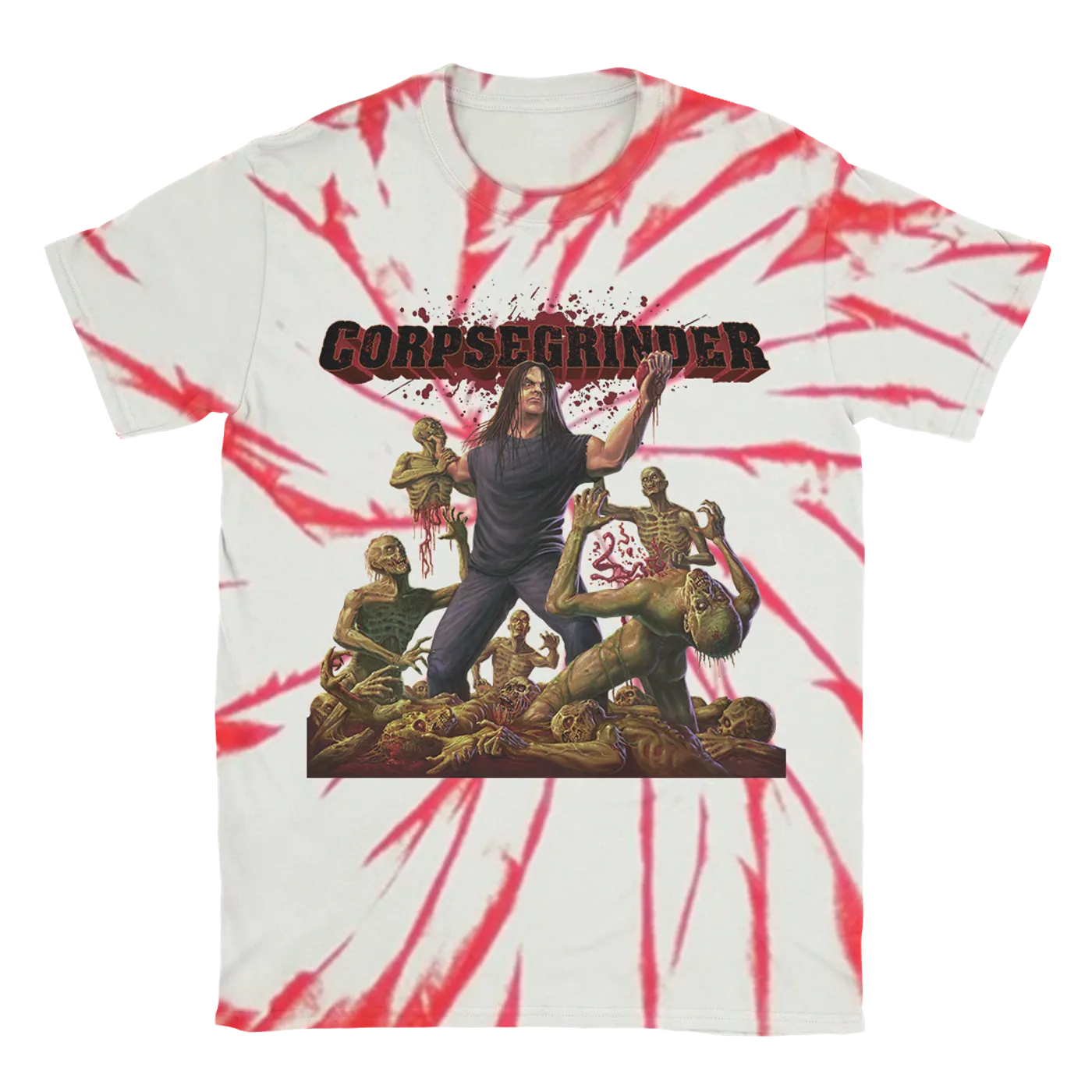 Corpsegrinder Album Art Dyed T-Shirt (Red Swirl)