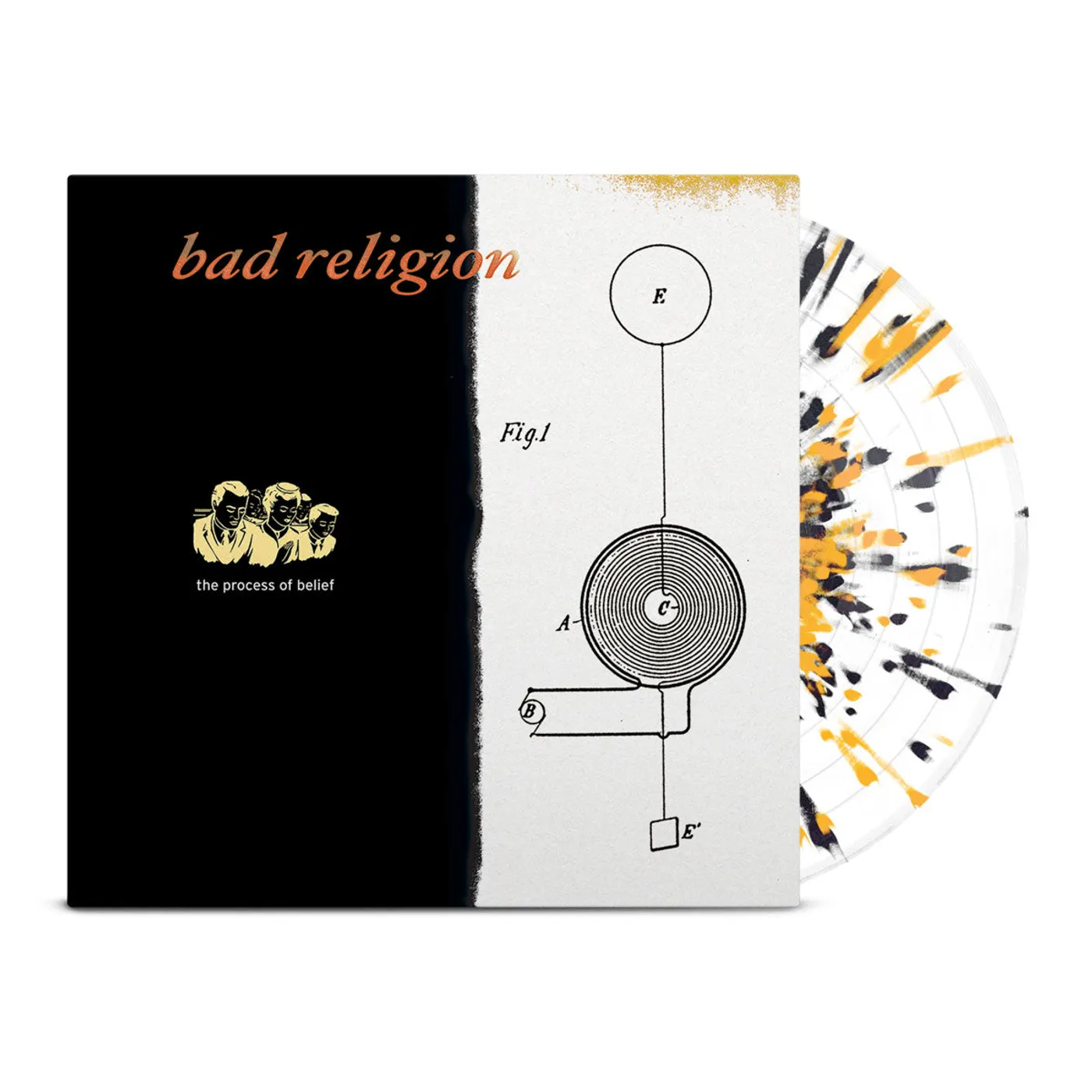Bad Religion The Process of Belief LP (White w/ Orange & Black Splatter Vinyl)