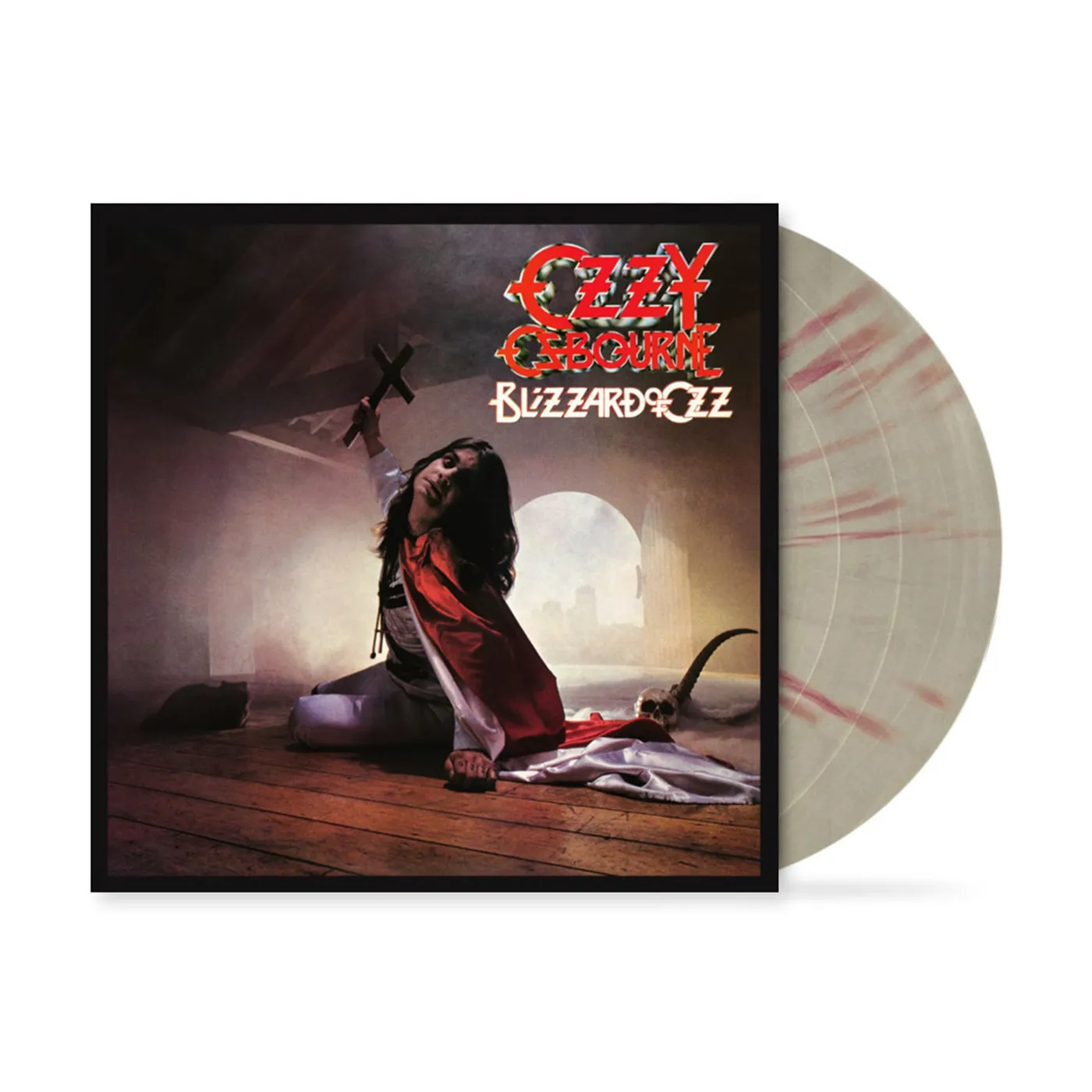 Ozzy Osbourne Blizzard Of Ozz LP (Silver Vinyl with Red Swirls)
