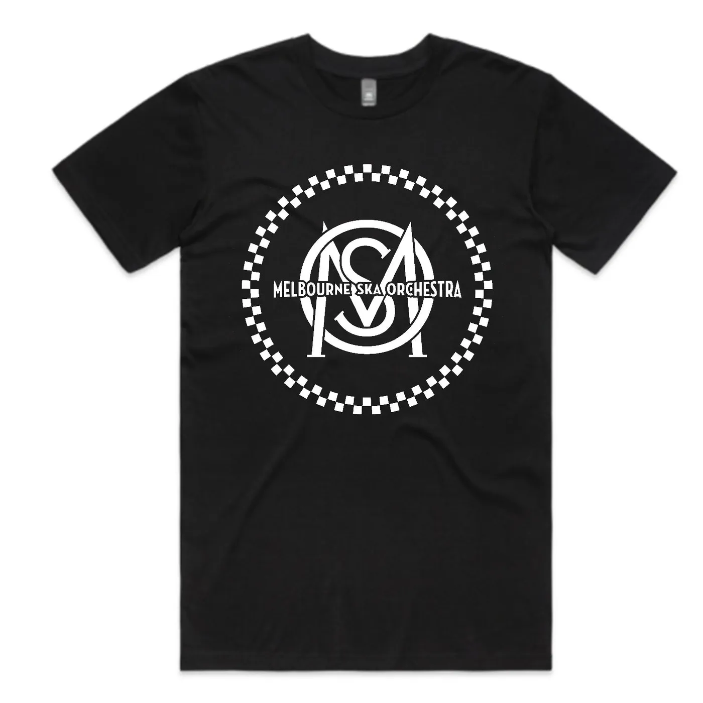 Melbourne Ska Orchestra Logo T-shirt (Black w/ White Print)