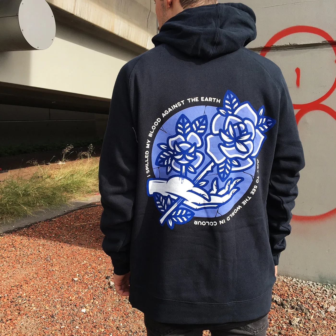Polaris Navy Rose Hoodie (Navy)