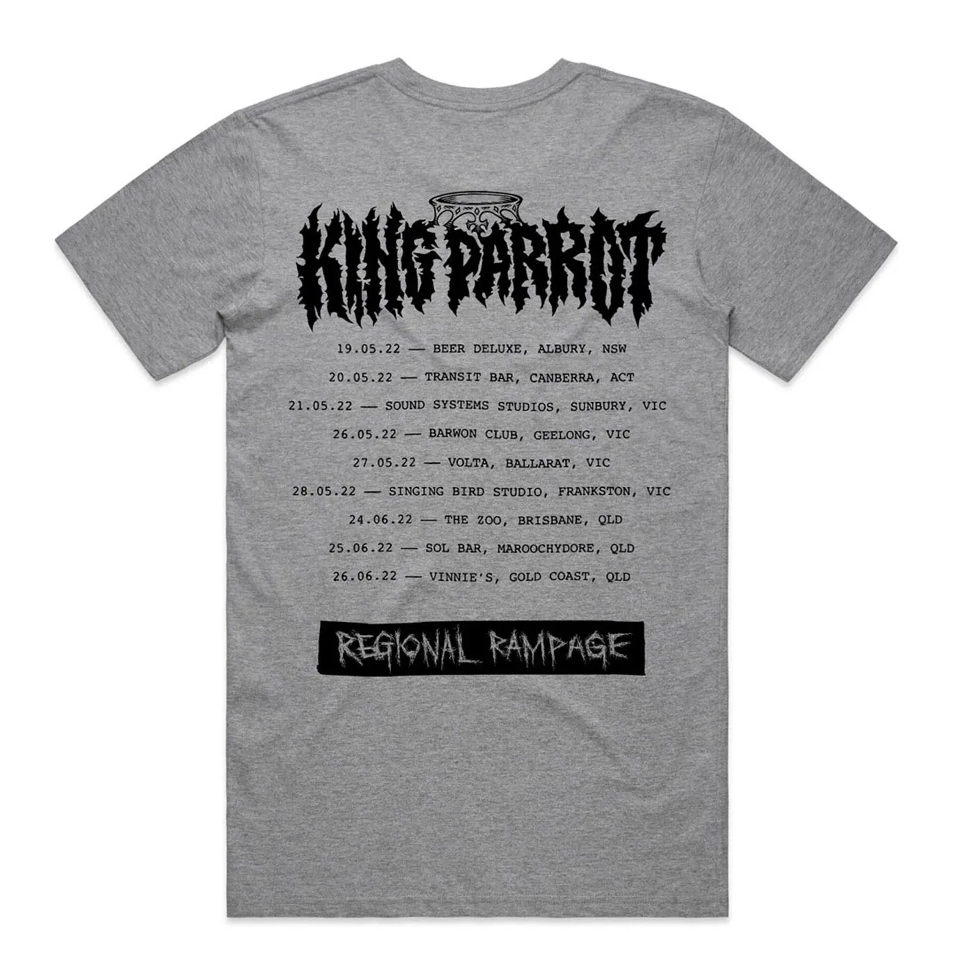 King Parrot Regional Rampage '22 T-Shirt (Grey Marle)