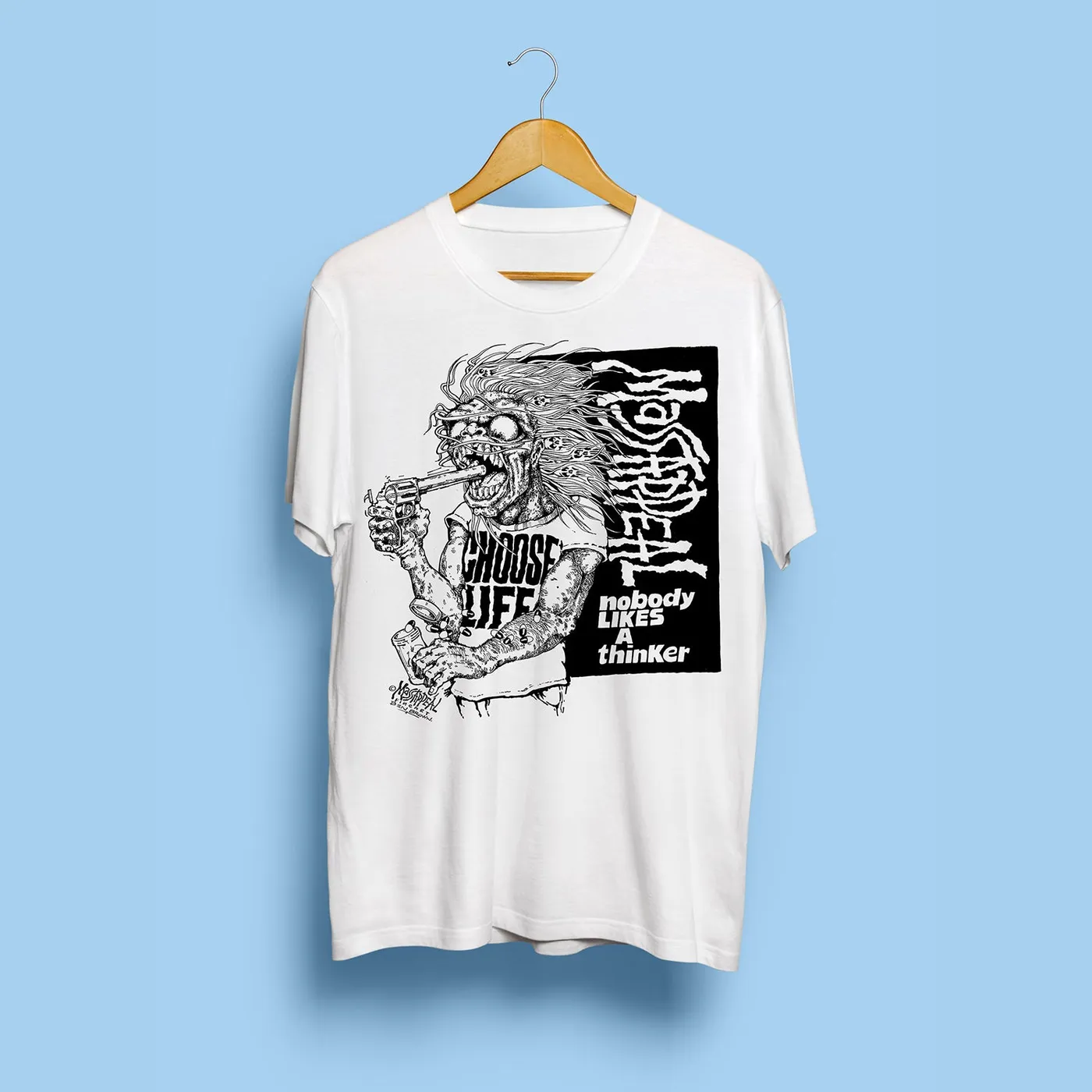 Massappeal Nobody Likes A Thinker T-Shirt (White)