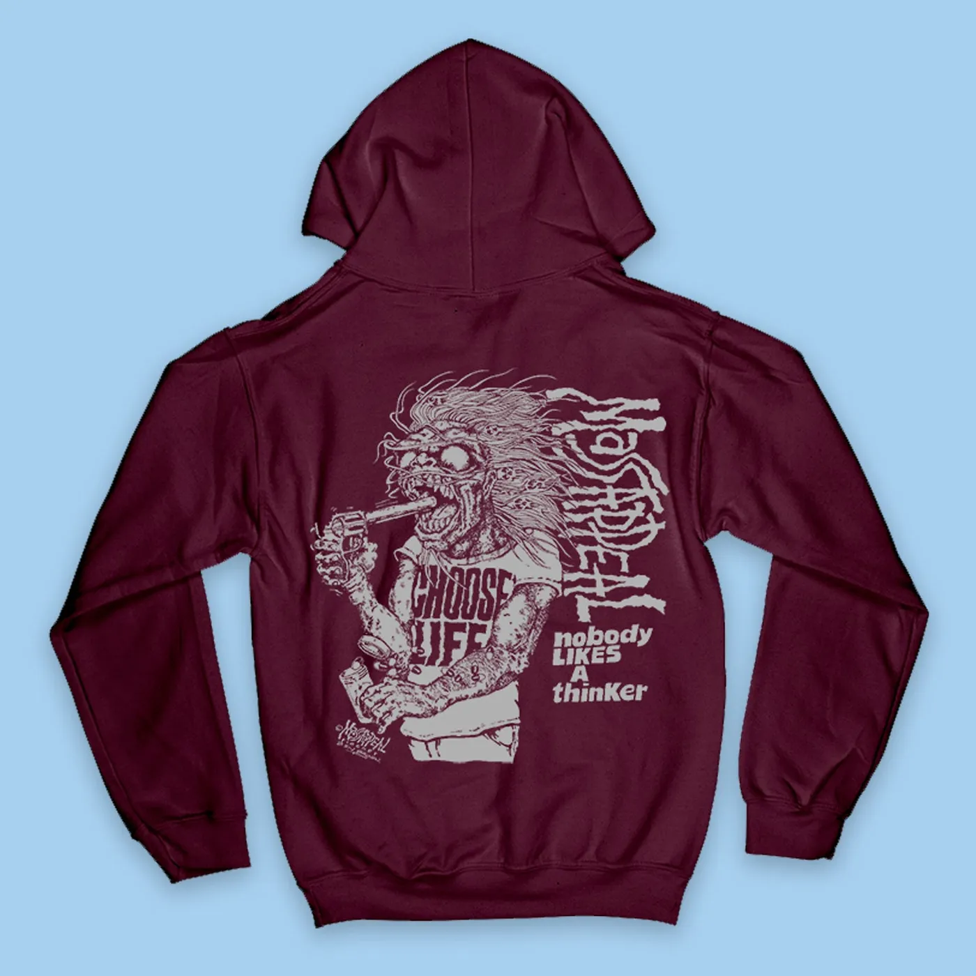 Massappeal Nobody Likes A Thinker Hoodie (Maroon)