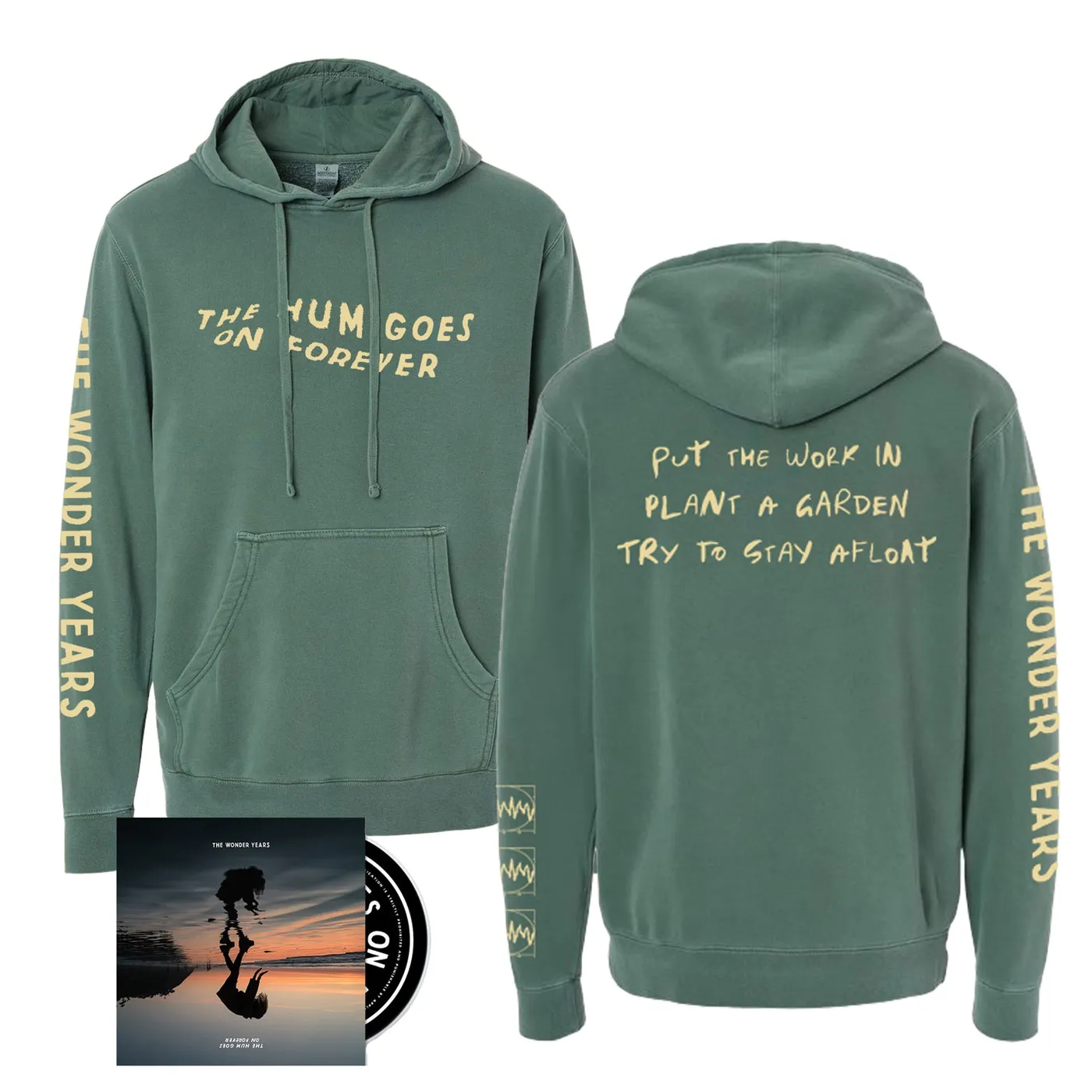 The Wonder Years The Hum Goes On Forever CD + Hoodie Bundle