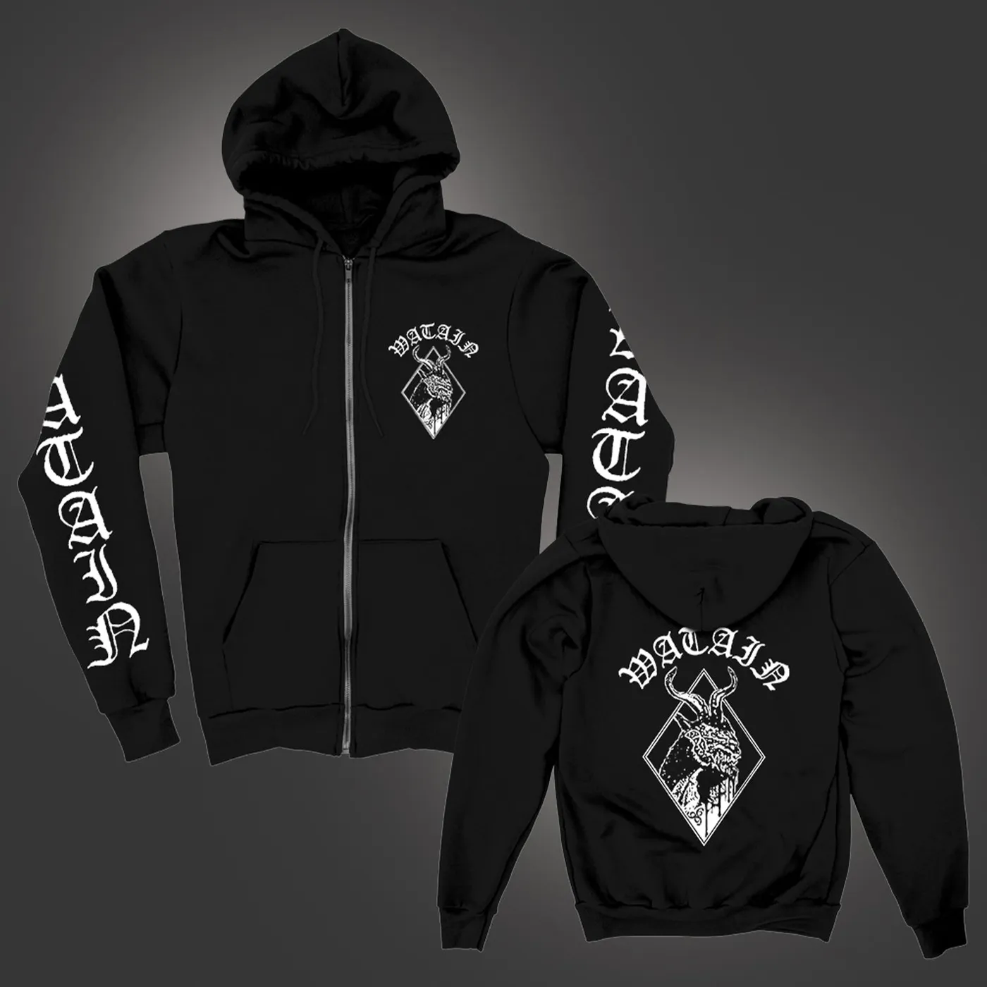 Watain Devilgod Zip Up Hoodie (Black)