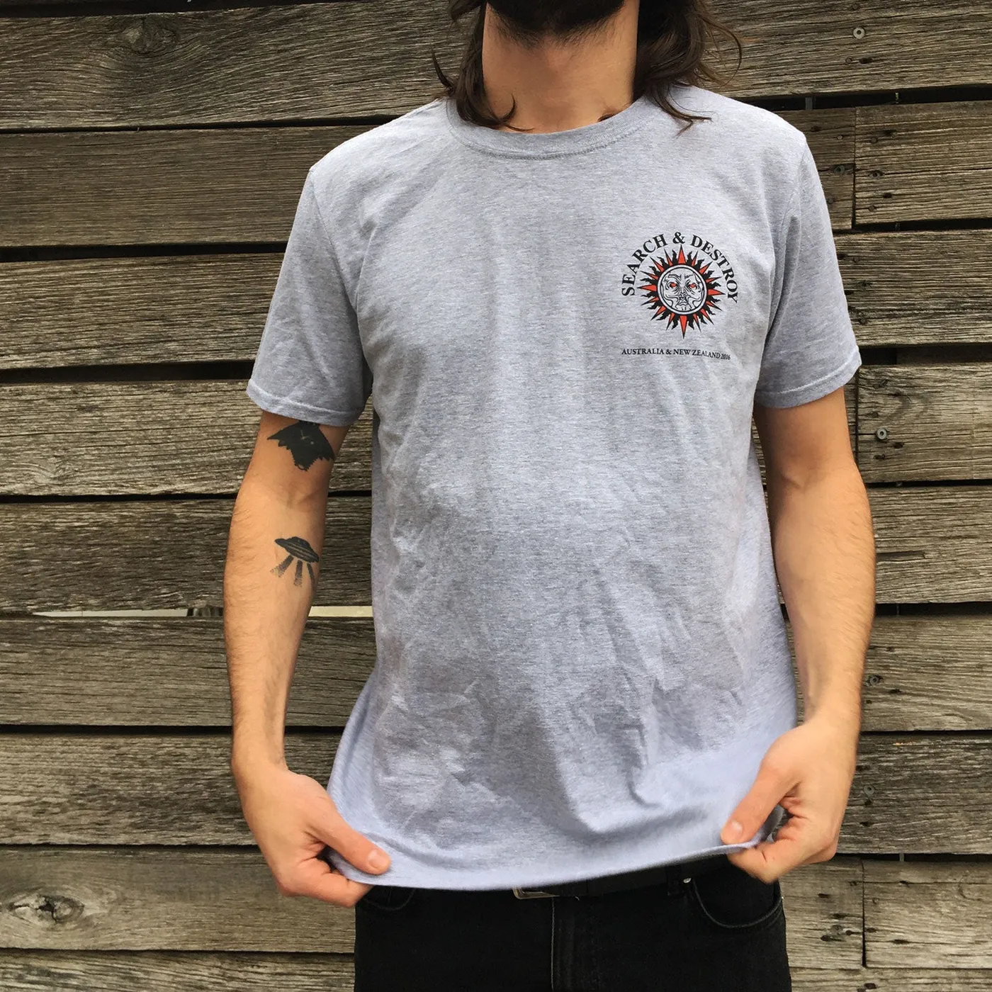 Henry Rollins Search & Destroy 2016 T-Shirt (Grey Marle)
