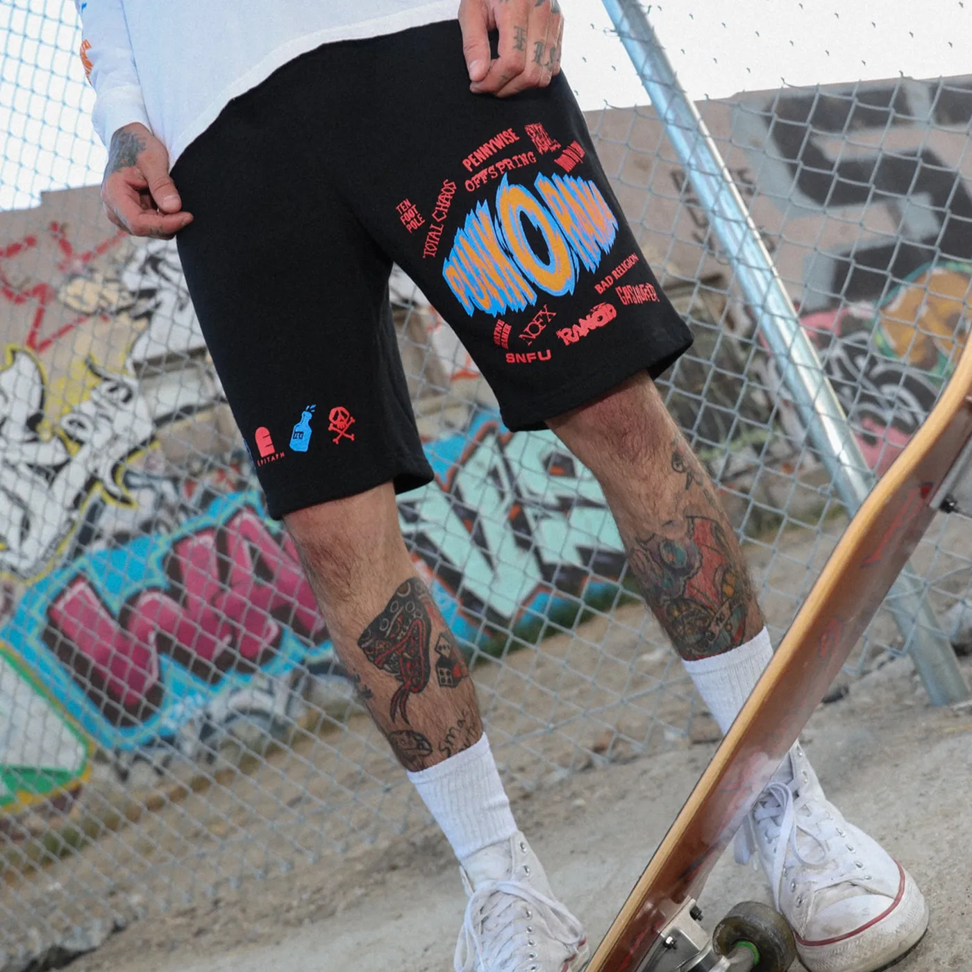 Punk O Rama Sweat Shorts (Black)