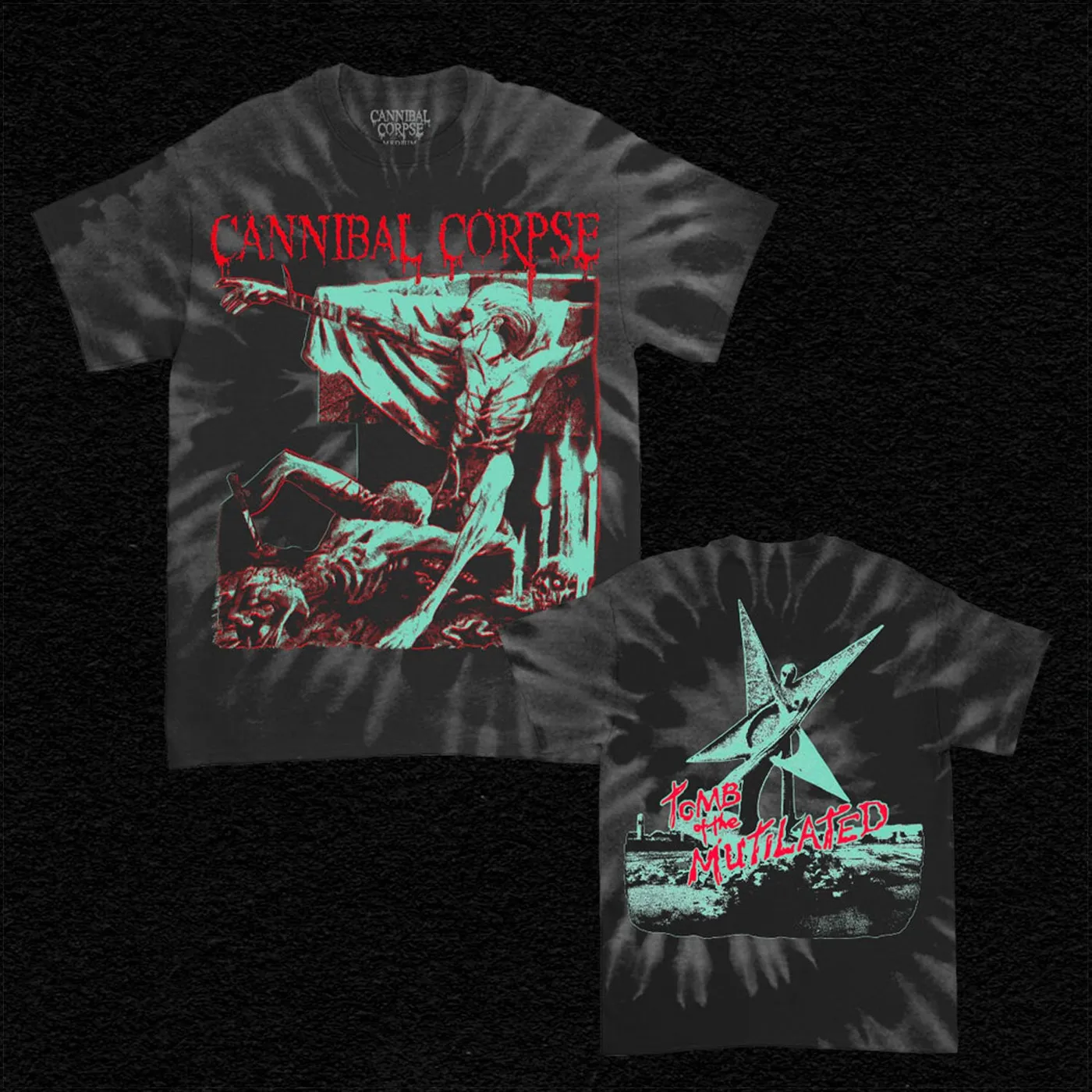 Cannibal Corpse Tomb Of The Mutilated T-Shirt (Black/Grey Dye)