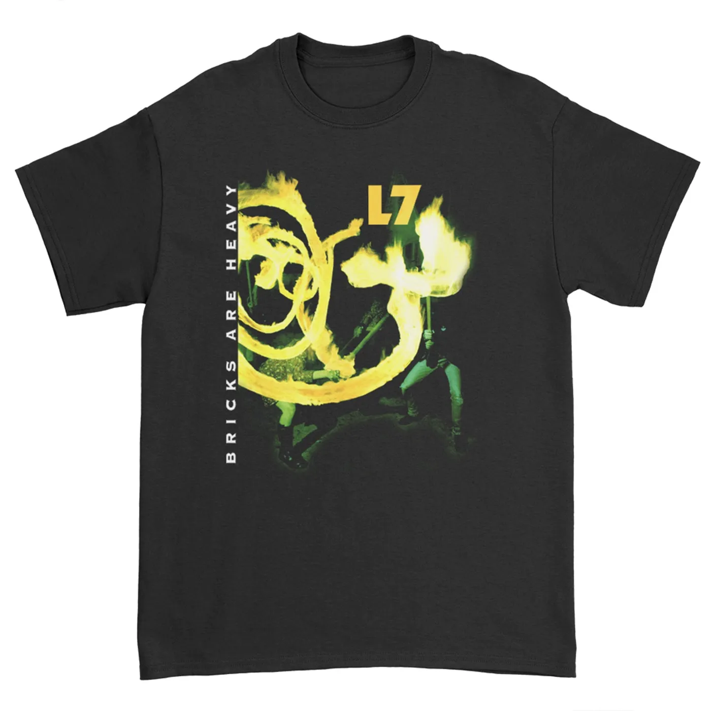 L7 Bricks Are Heavy Yellow Logo Tee (Black)