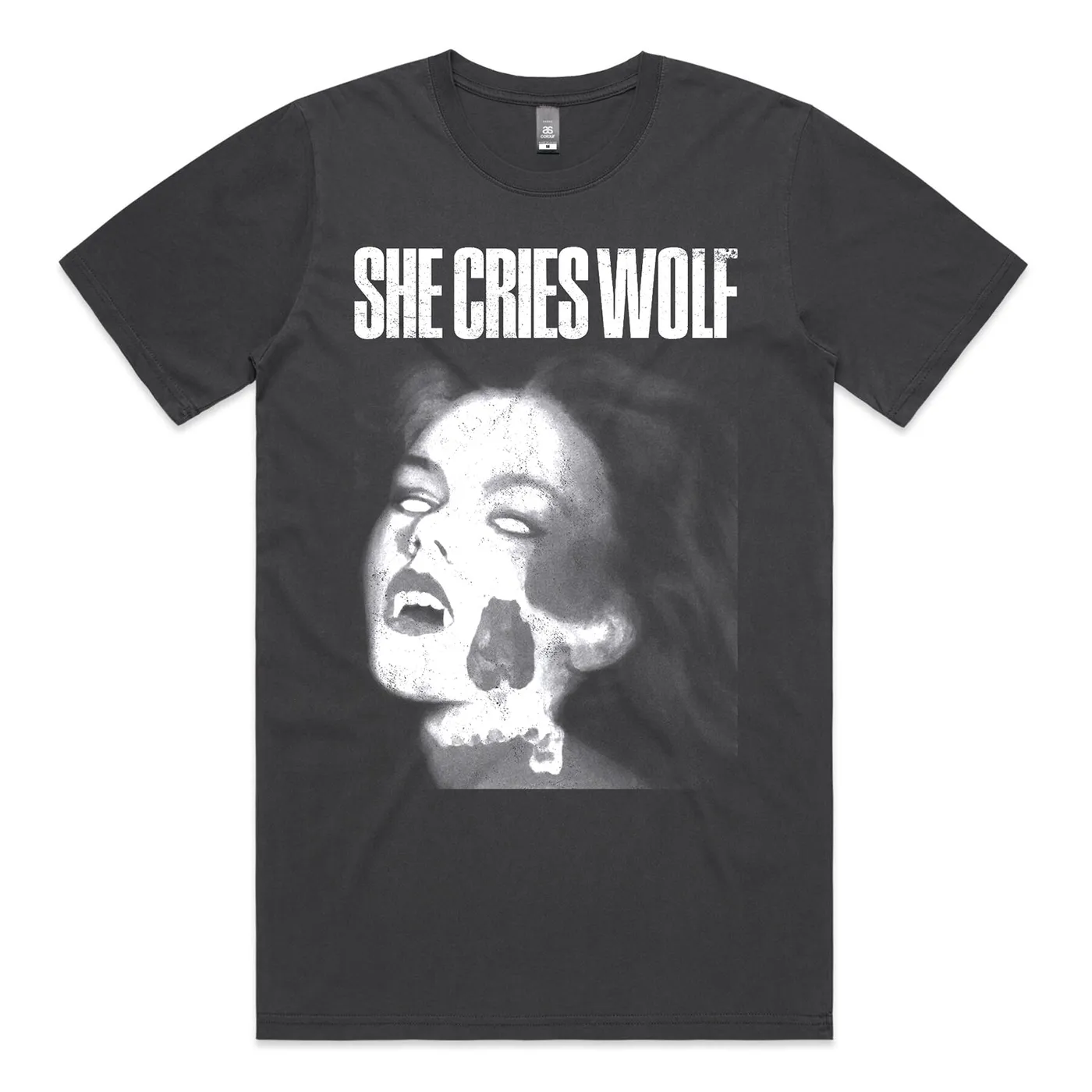 She Cries Wolf Fangs T-Shirt (Vintage Black)