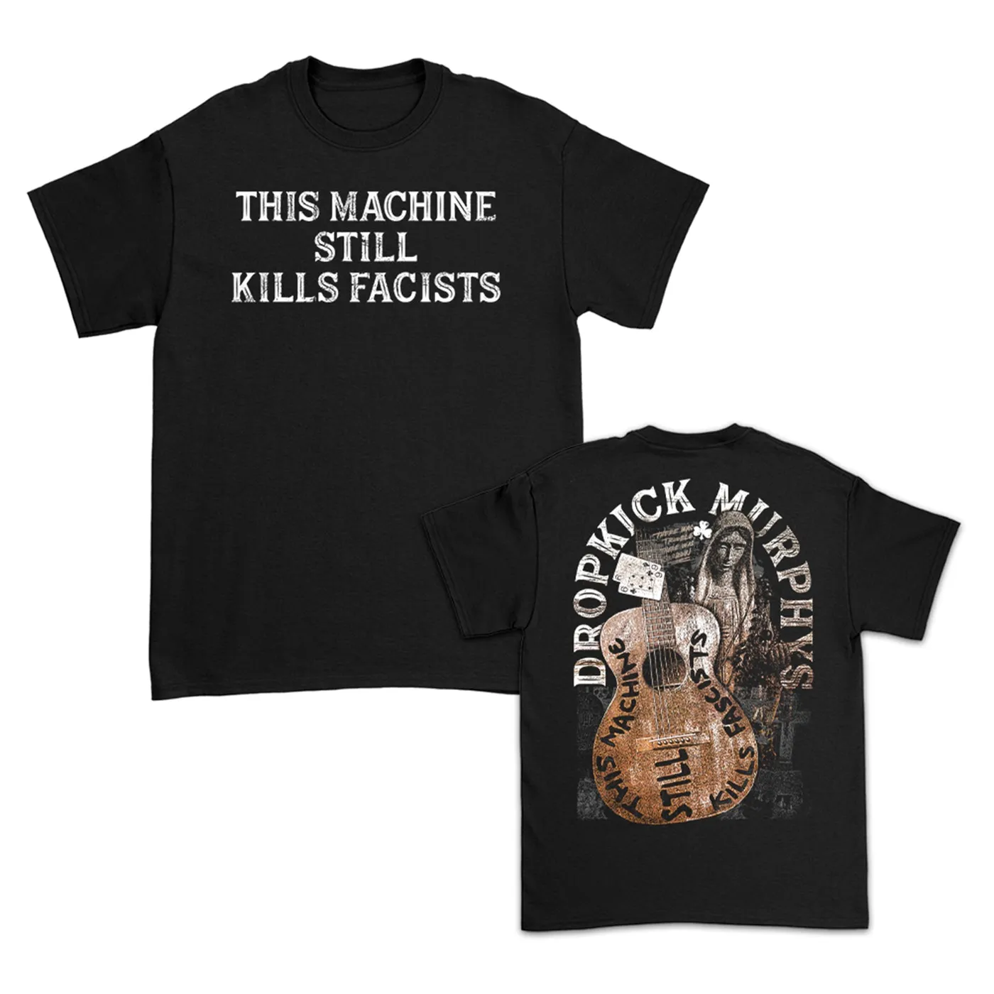 Dropkick Murphys TMSKF Guitar Woman Statue T-Shirt (Black)