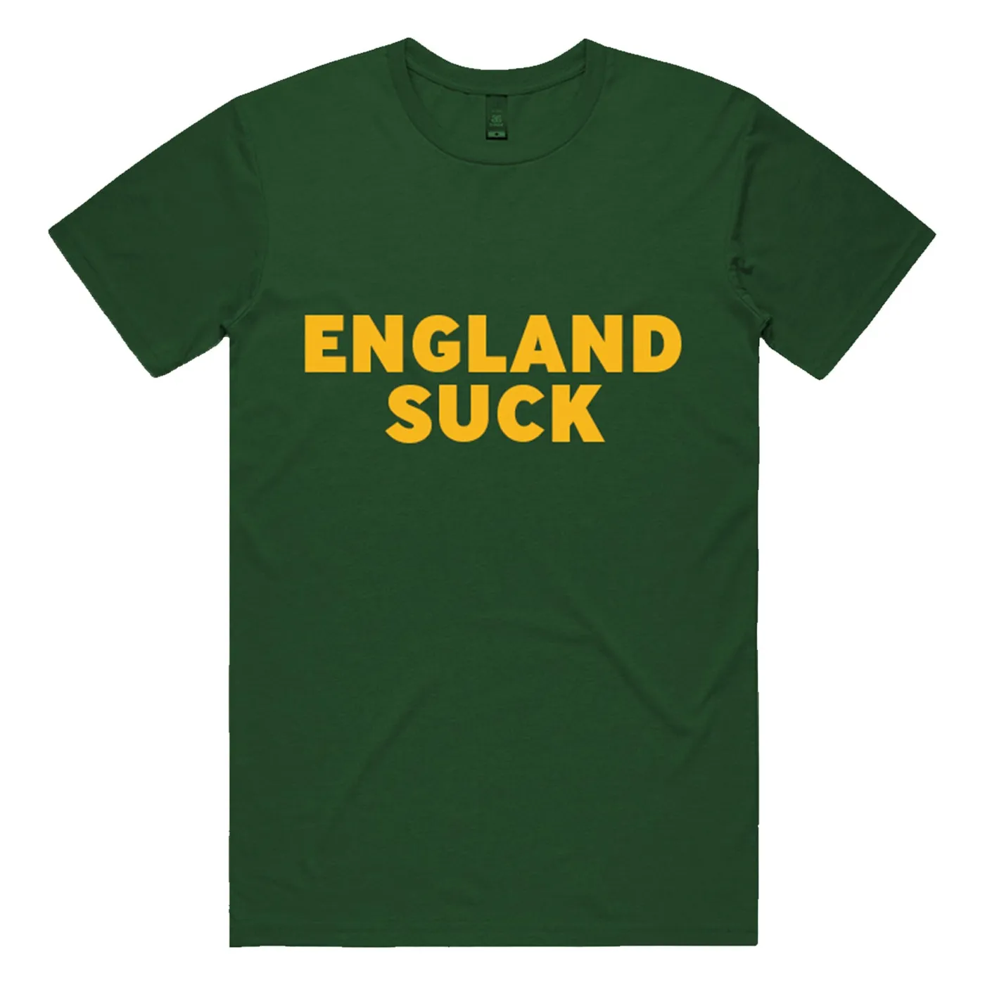 You Suck Merch England Suck T-Shirt (Australian Green & Gold)