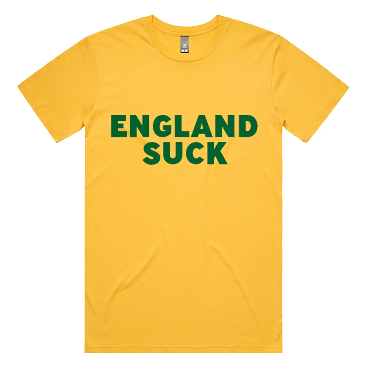 You Suck Merch England Suck T-Shirt (Australian Gold & Green)
