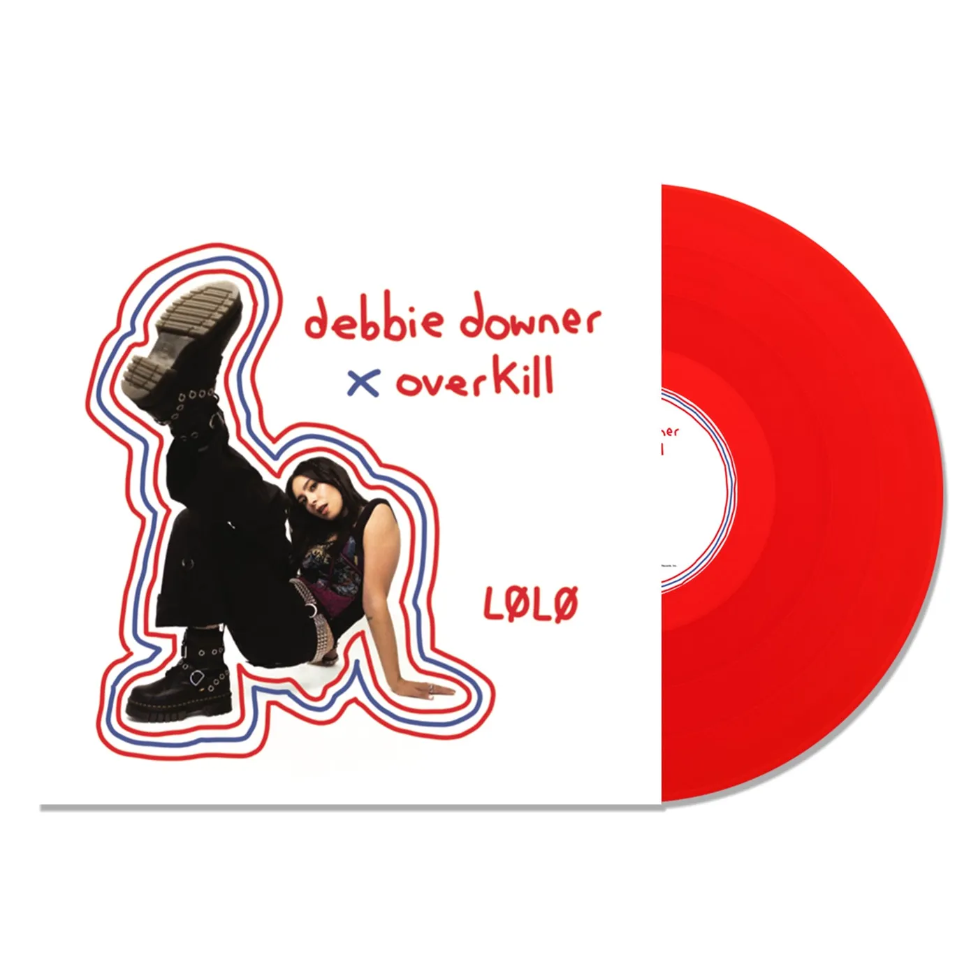 LØLØ debbie downer / overkill LP (Transparent Red Vinyl)