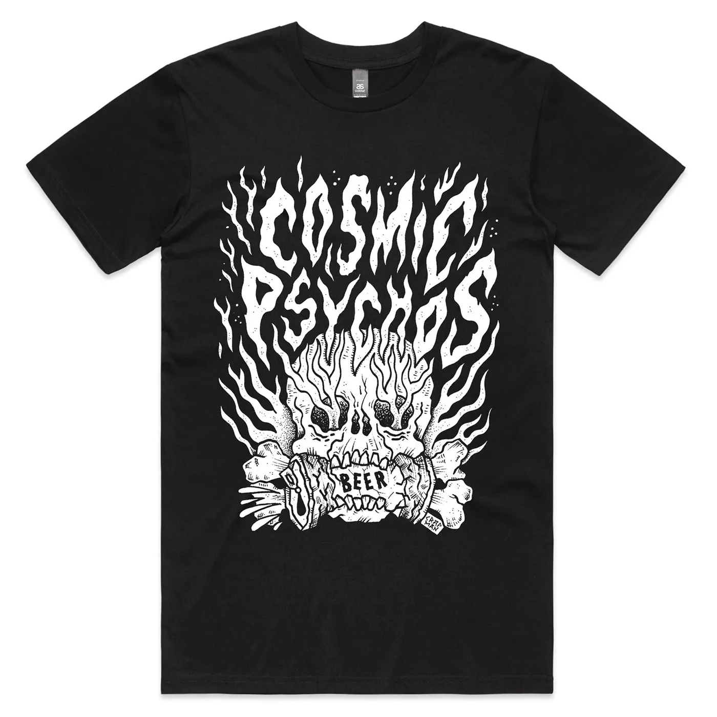 Cosmic Psychos Beer Crusher T-Shirt (Black)