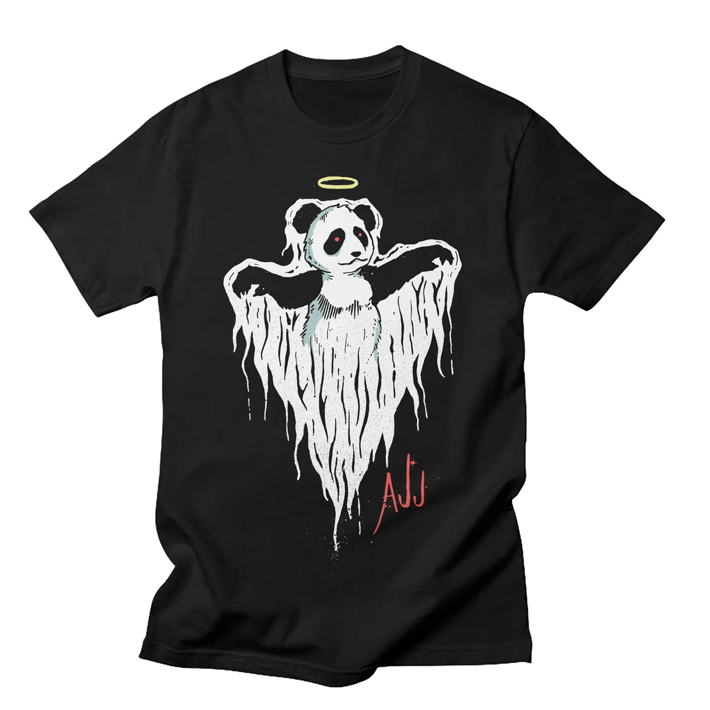 AJJ Ghost Panda T-Shirt (Black)