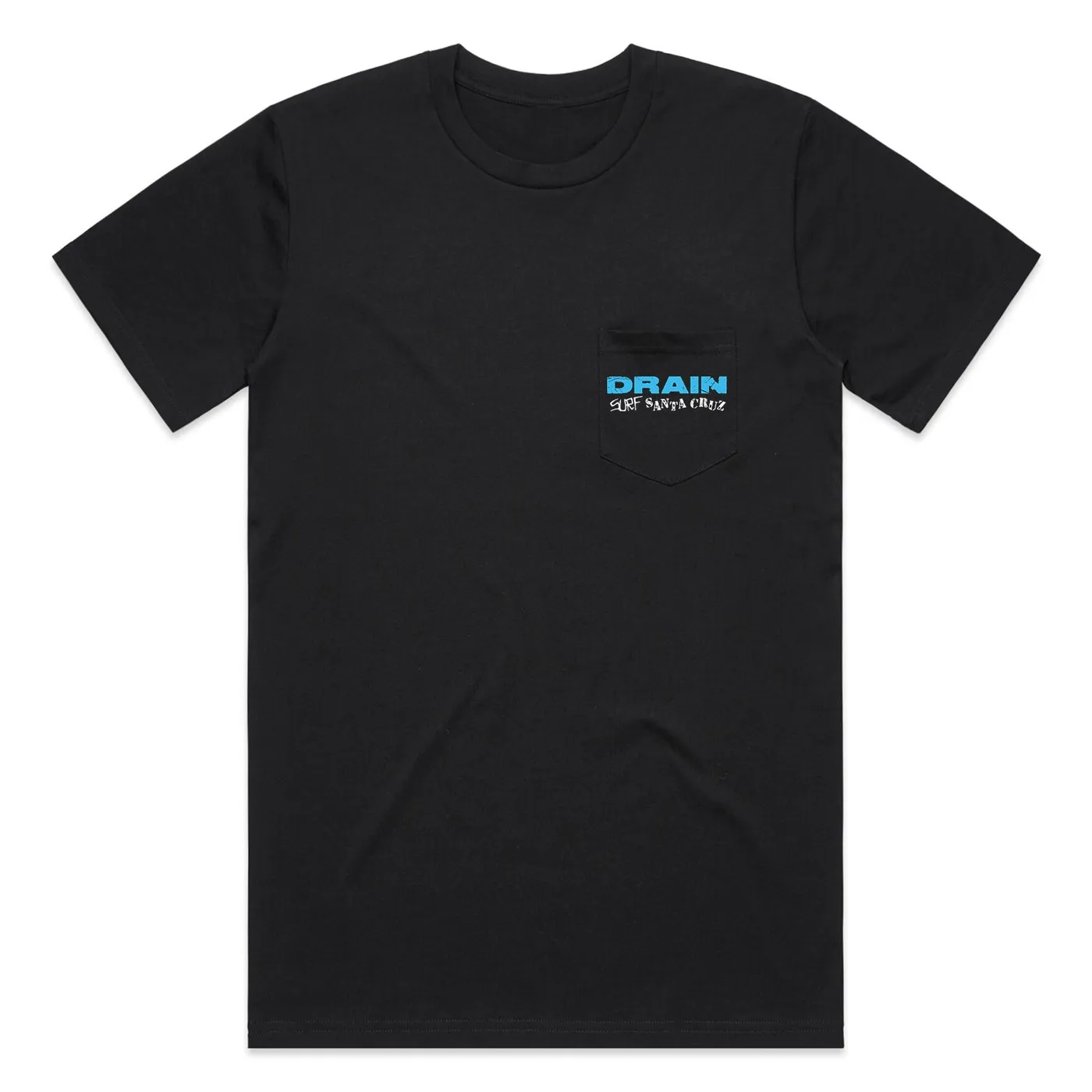 DRAIN Surf Santa Cruz Pocket T-Shirt (Black)