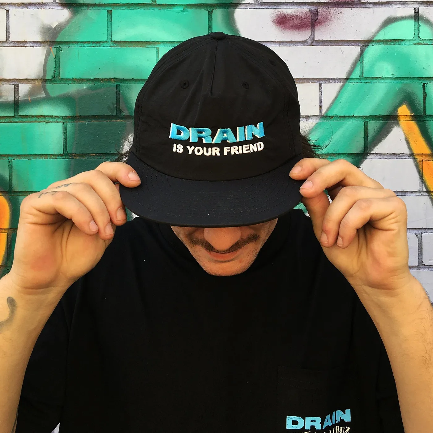 Drain Is Your Friend Surf Hat (Black)