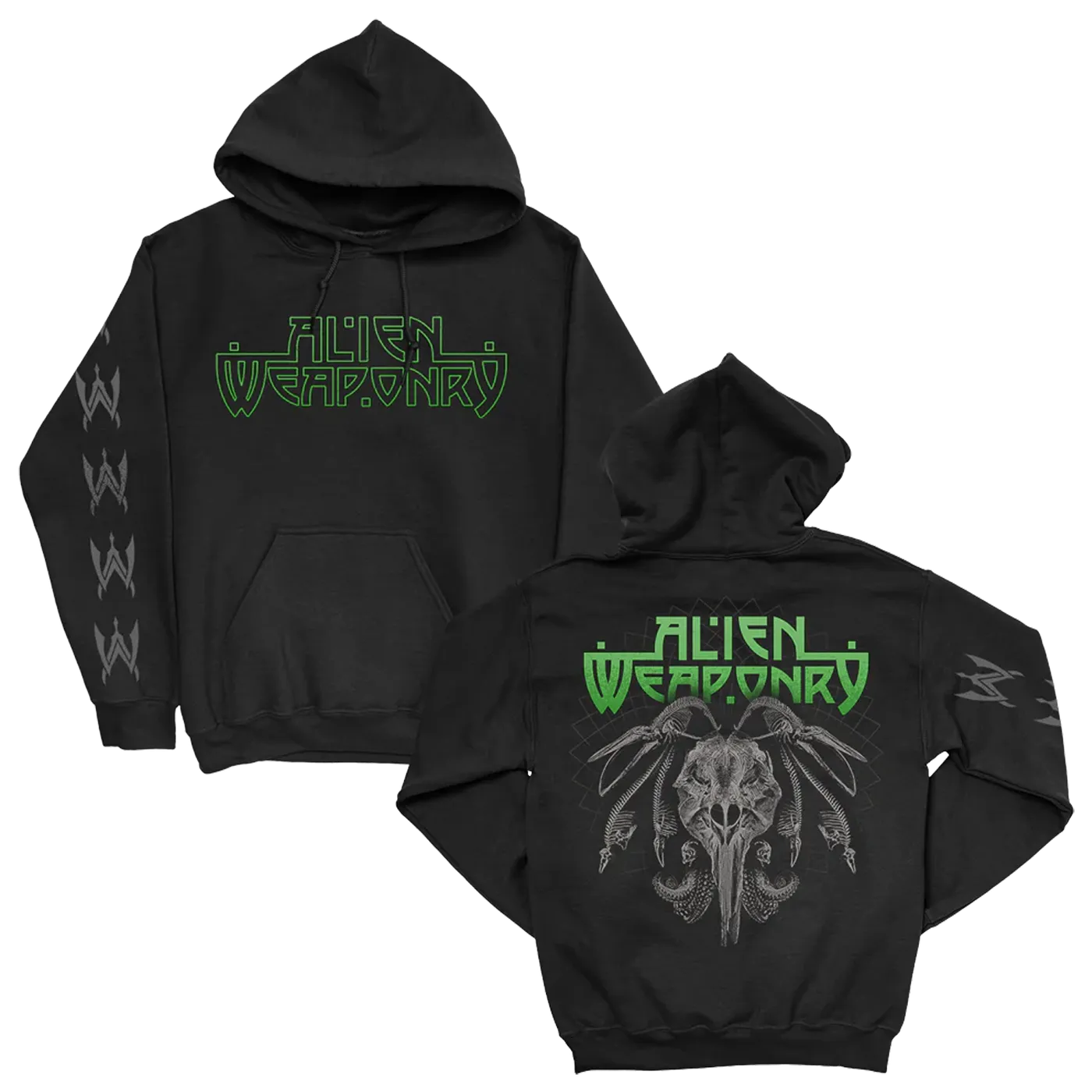 Alien Weaponry Logo Pullover Hoodie (Black)