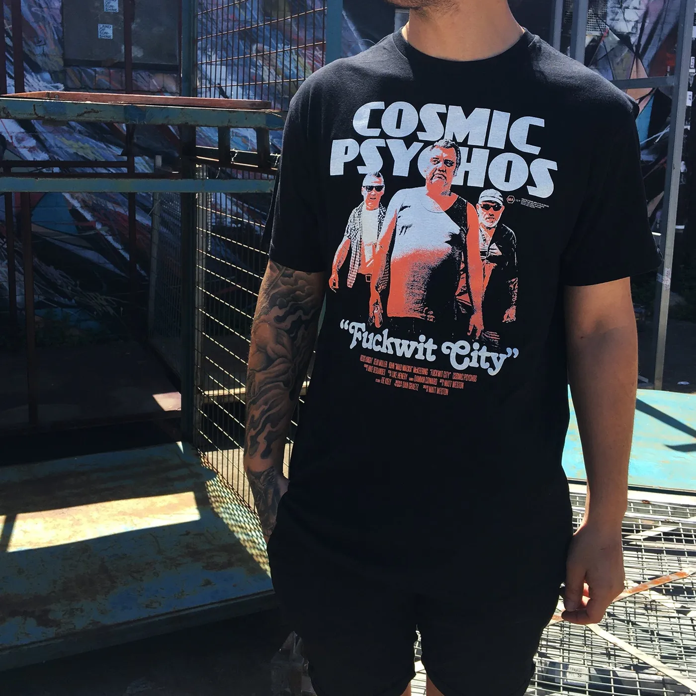 Cosmic Psychos Fuckwit City T-Shirt (Black)