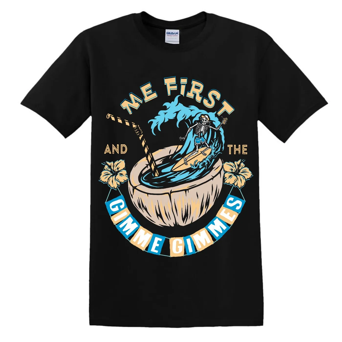 Me First and the Gimme Gimmes Surfer T-Shirt (Black)