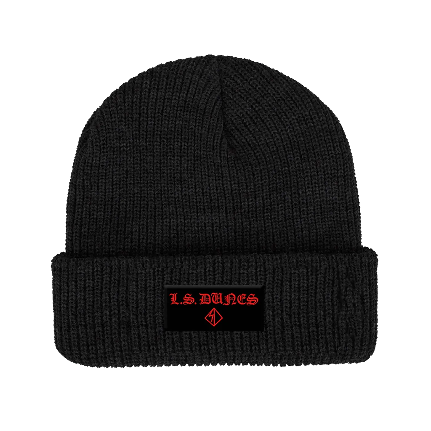 L.S. Dunes Old English Patch Beanie (Black)