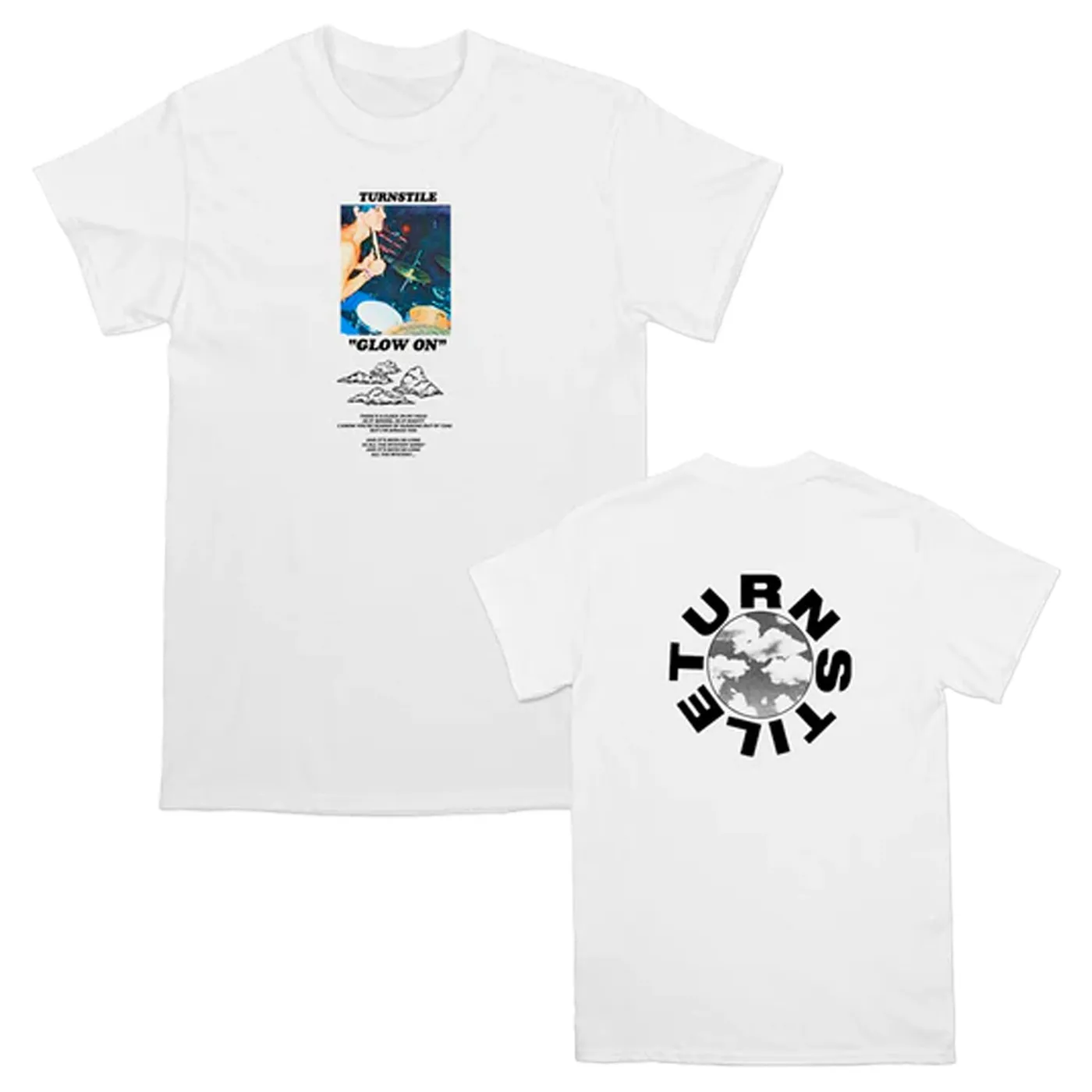 Turnstile Glow On Daniel T-Shirt (White)