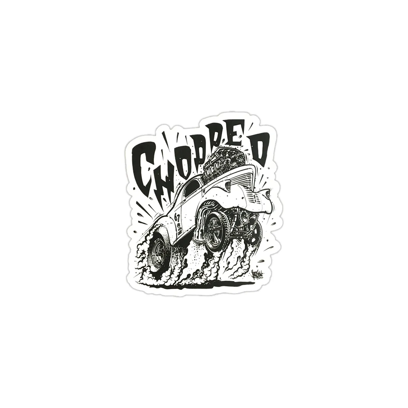 Chopped Hot Rod Sticker