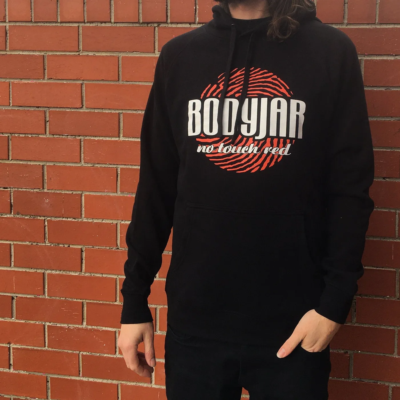 Bodyjar No Touch Red Pullover Hoodie (Black)