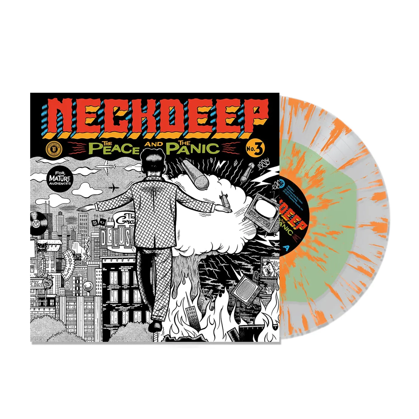 Neck Deep The Peace And The Panic LP (Green/Clear with Orange Splatter) (Vinyl)
