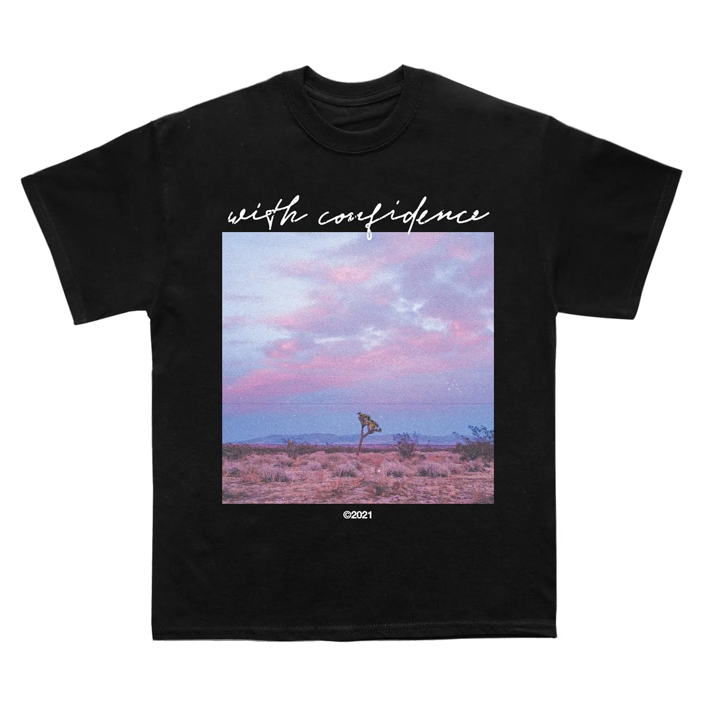 With Confidence Black Tee
