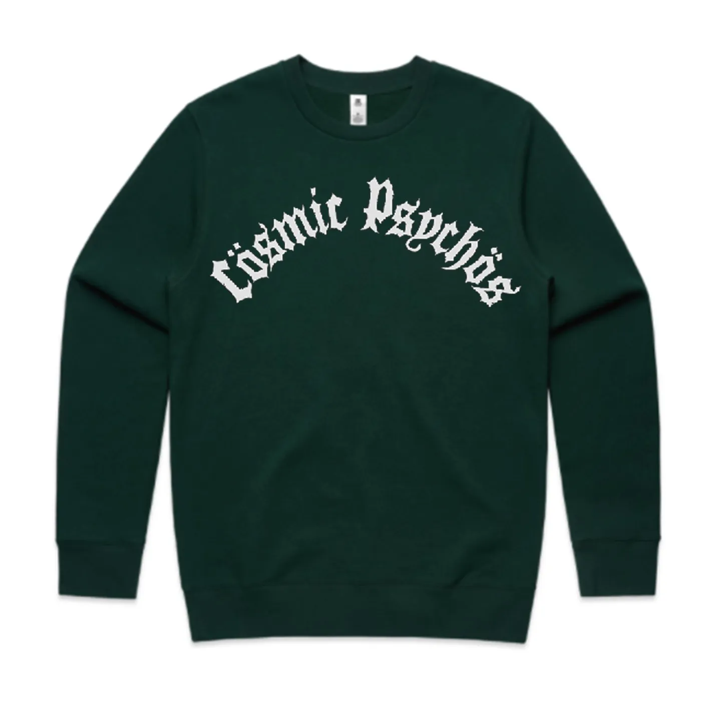 Cosmic Psychos Metal Logo Crewneck (Forest Green)