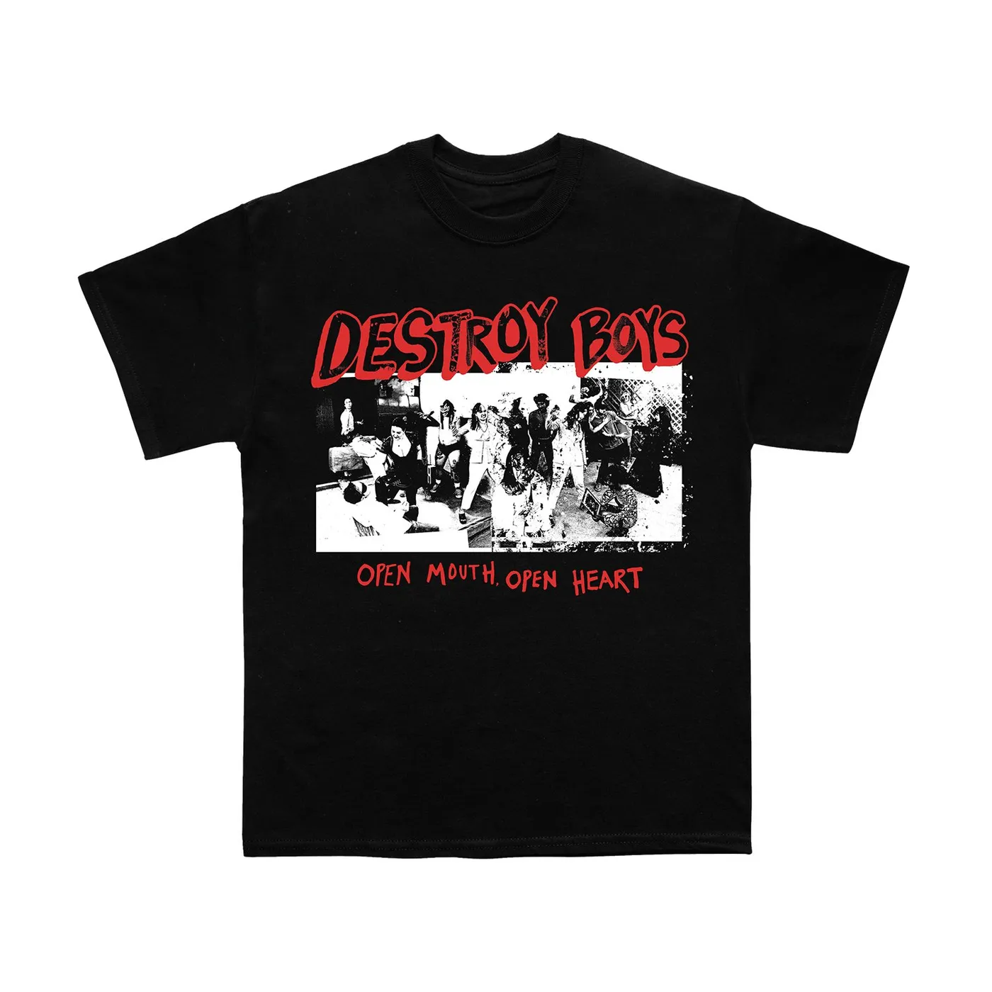 Destroy Boys Open Mouth, Open Heart Tee (Black)