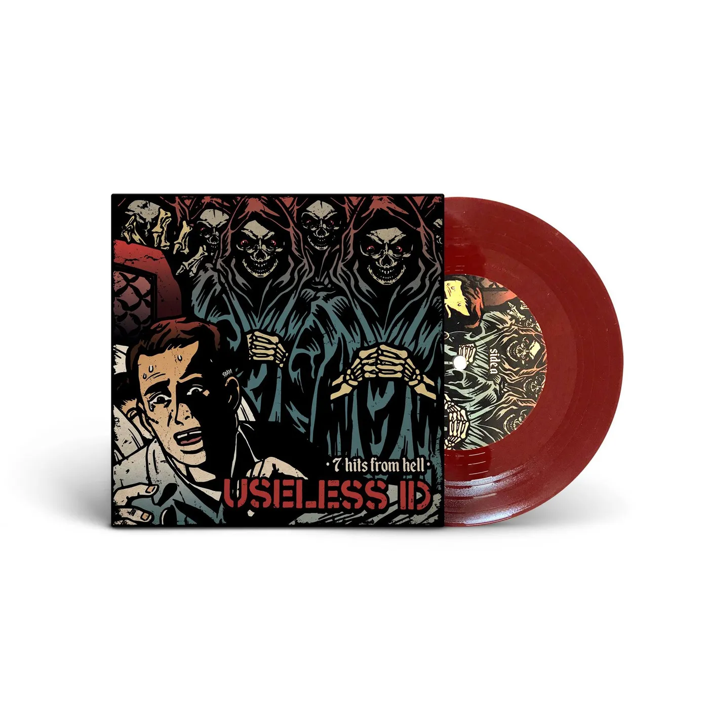 Useless Id 7 Hits From Hell 7" (Brown) (Vinyl)