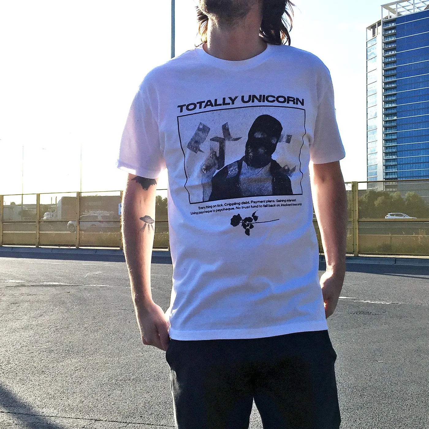 Totally Unicorn Money Gun T-Shirt (White)