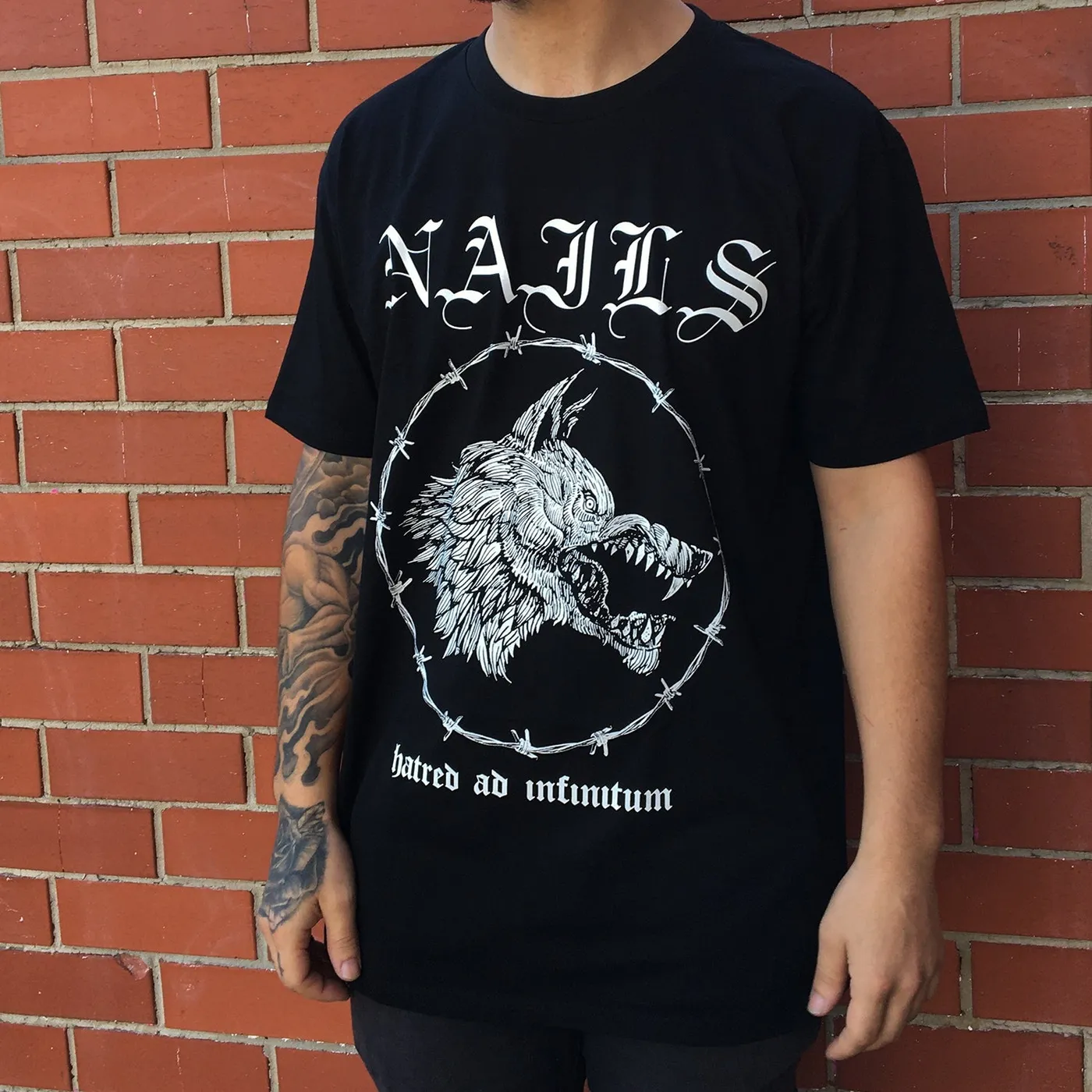Nails Hatred Ad Infinitum T-Shirt (Black)