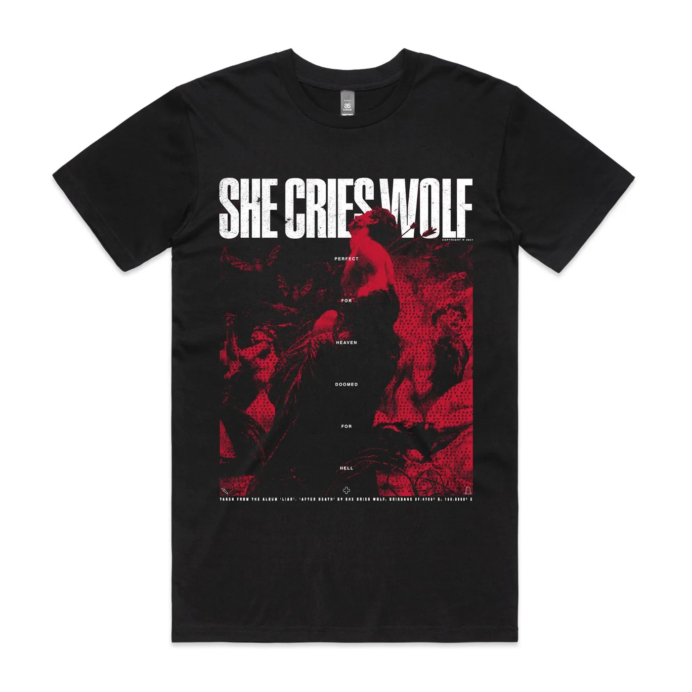 She Cries Wolf After Death T-shirt (Black)