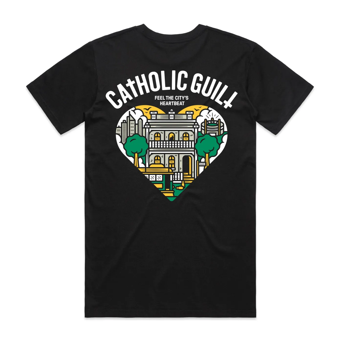 Catholic Guilt City's Heartbeat T-shirt (Black)