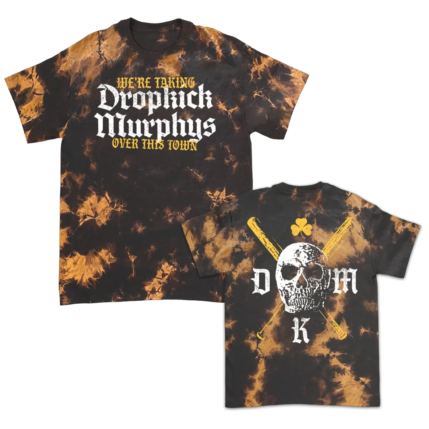 Dropkick Murphys Bats! Dyed T-Shirt (Bleach Dye)