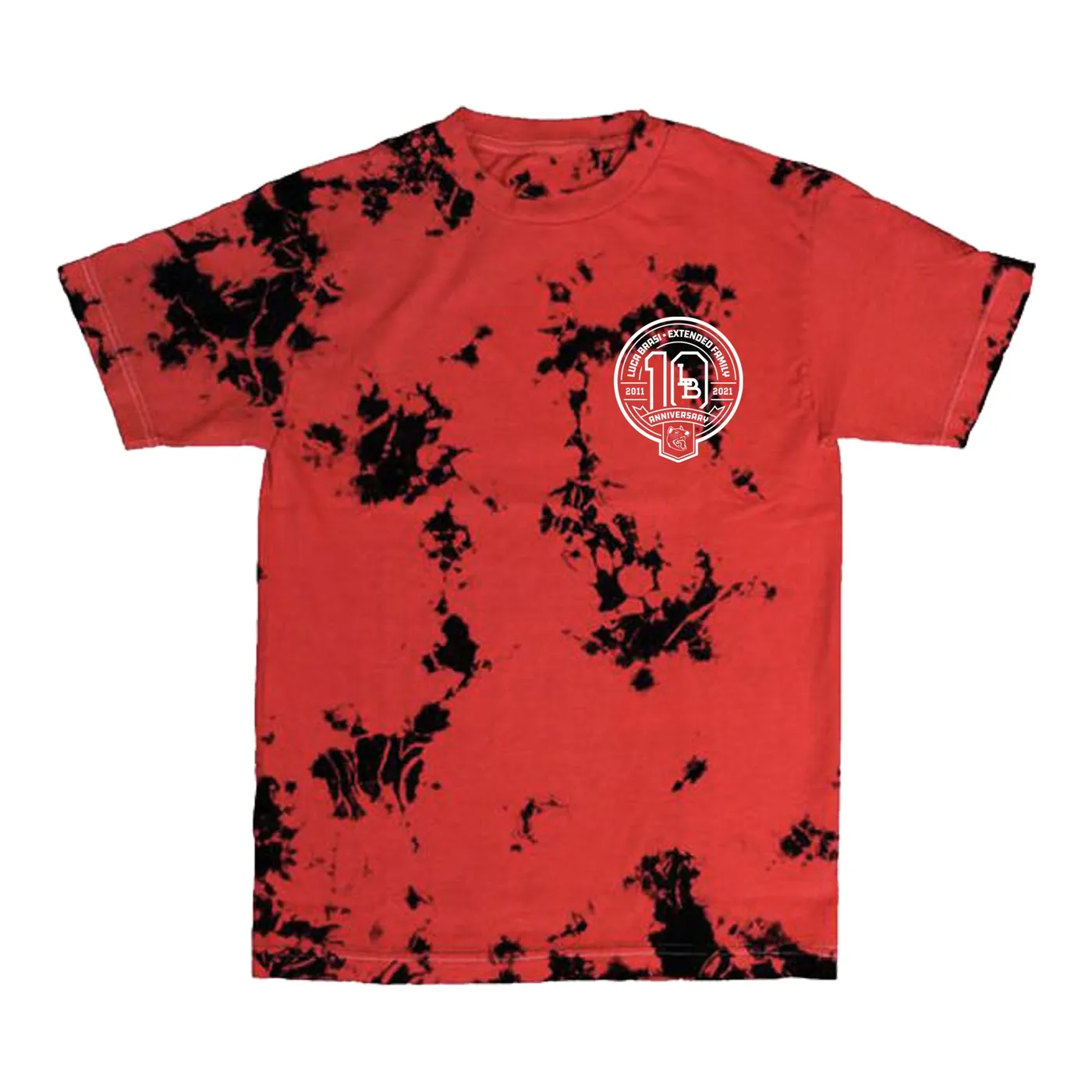 Luca Brasi Extended Family 10 Year Tee (Red Tie Dye)