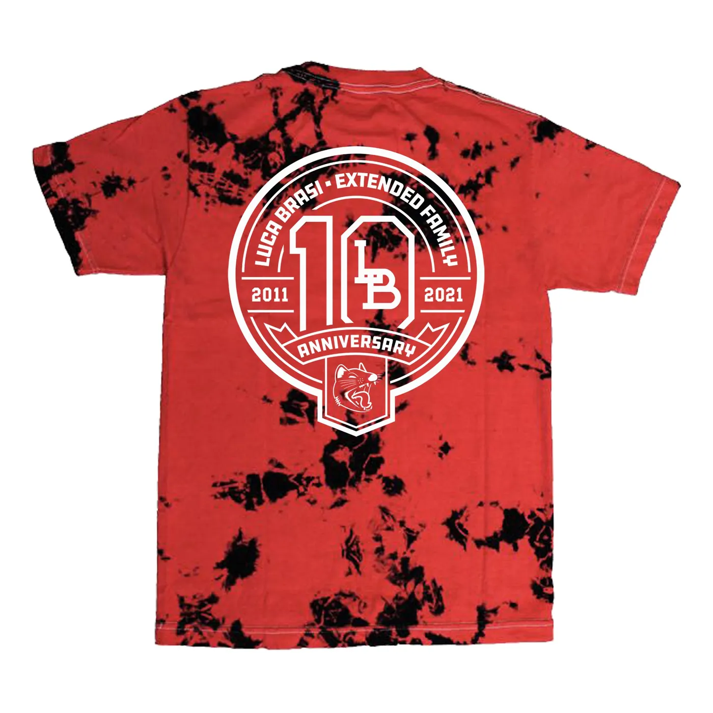 Luca Brasi Extended Family 10 Year Tee (Red Tie Dye)