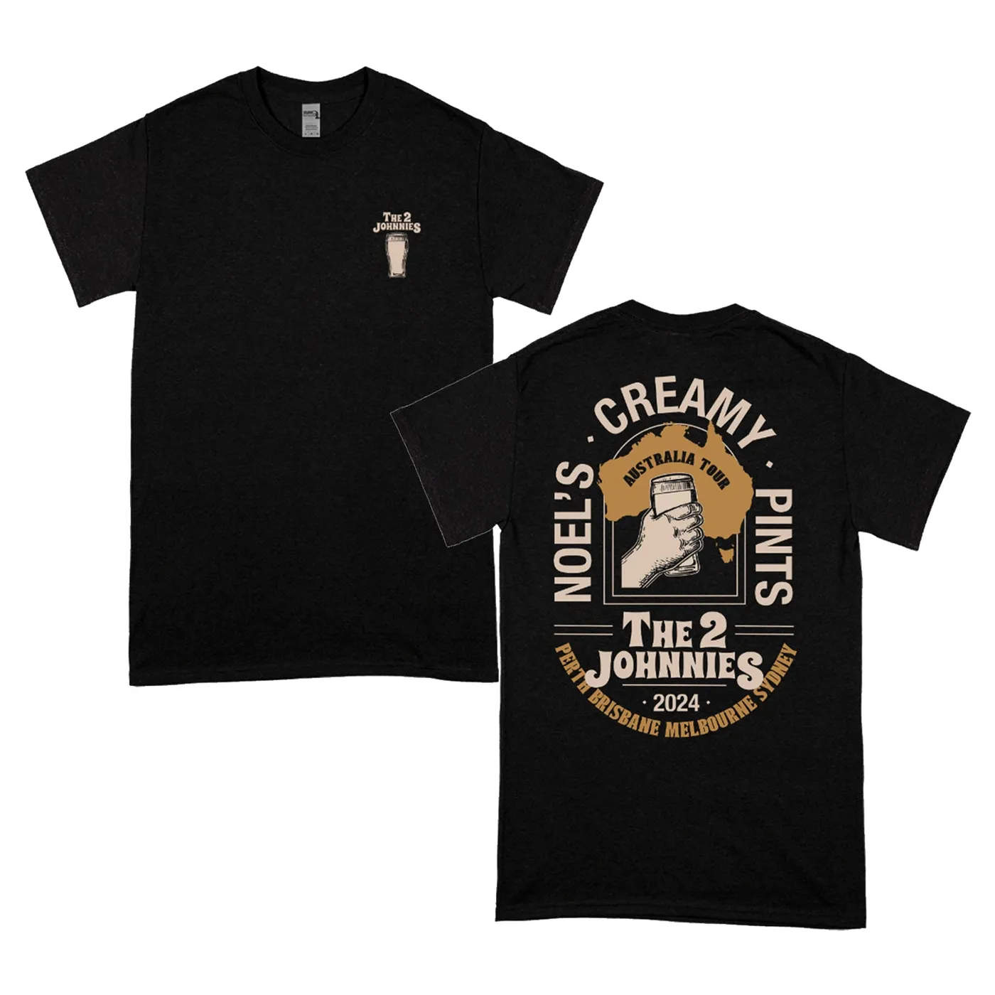 The 2 Johnnies Australia Tour 2024 Tee (Black)