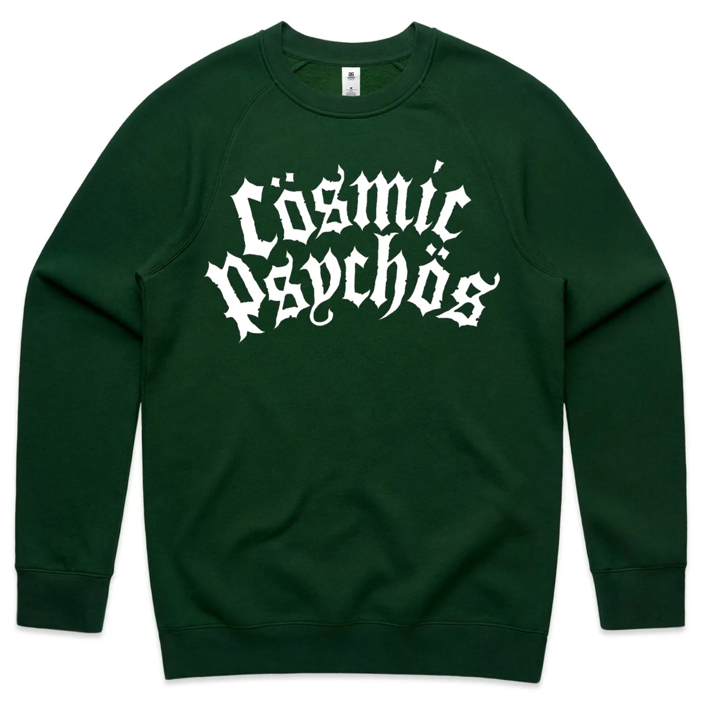 Cosmic Psychos Large Metal Logo Crewneck (Forest Green)