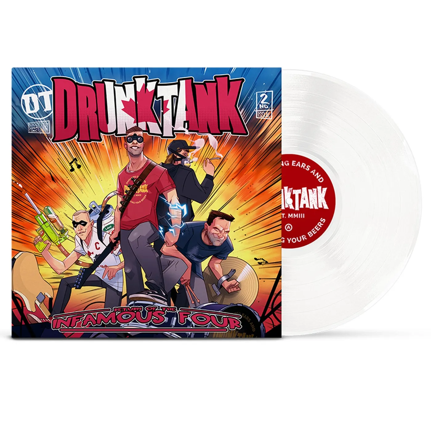 Drunktank Return Of The Infamous Four LP (White Vinyl)
