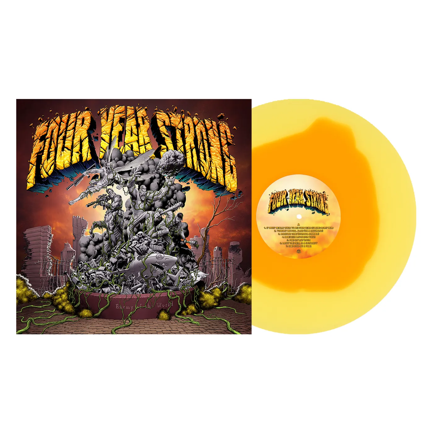 Four Year Strong Enemy Of The World 12" Vinyl (Orange in Yellow)