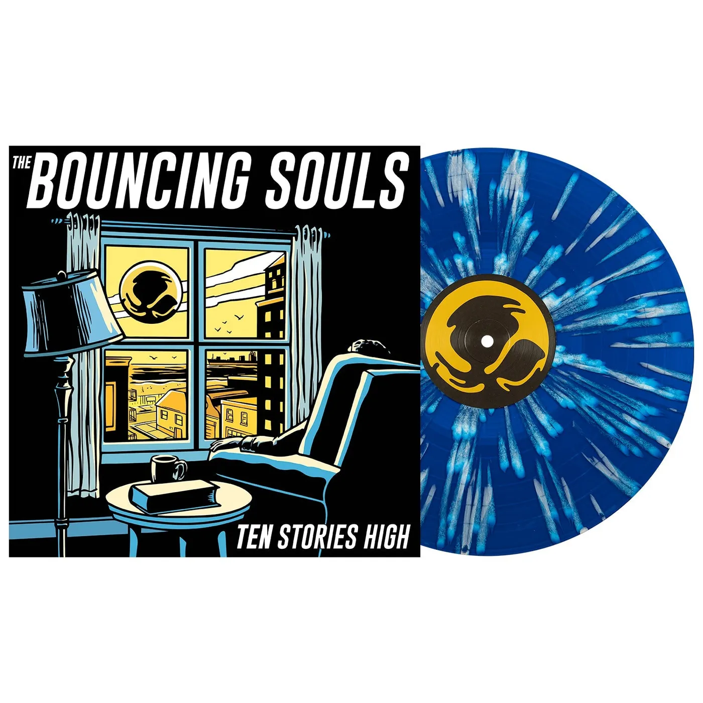 The Bouncing Souls Ten Stories High 12" Vinyl (Blue with Heavy White Splatter)