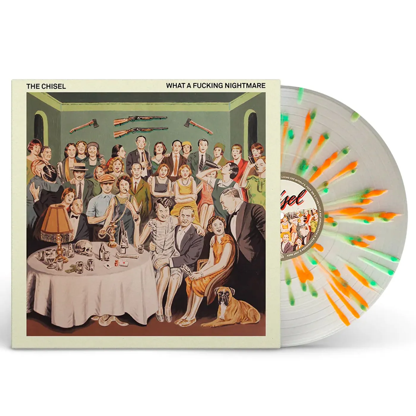 The Chisel What A Fucking Nightmare 12" Vinyl (Milky Clear w/ Heavy Halloween Orange, Mint & Olive Splatter)