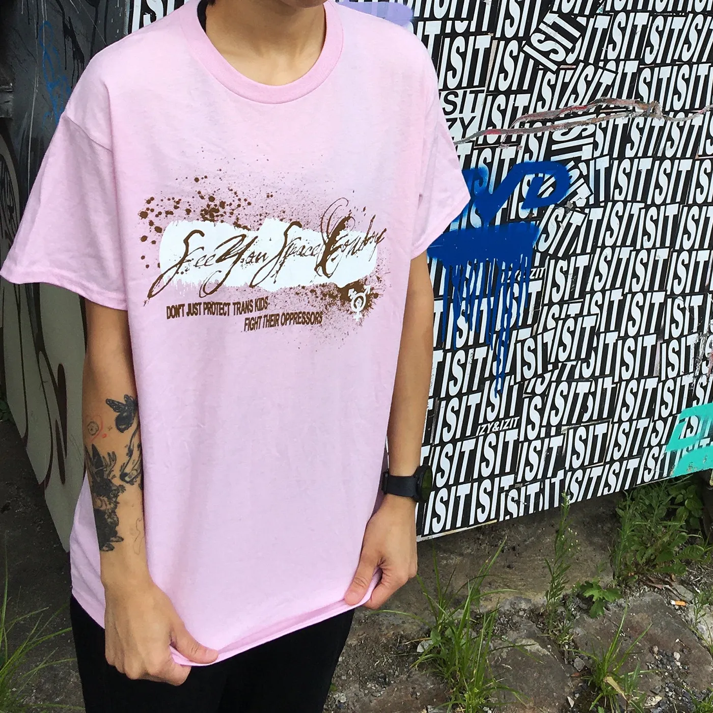SeeYouSpaceCowboy... Support Trans T-shirt (Pink)